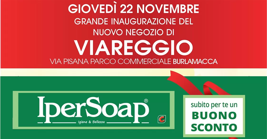 Nuova apertura a Viareggio il 22 novembre